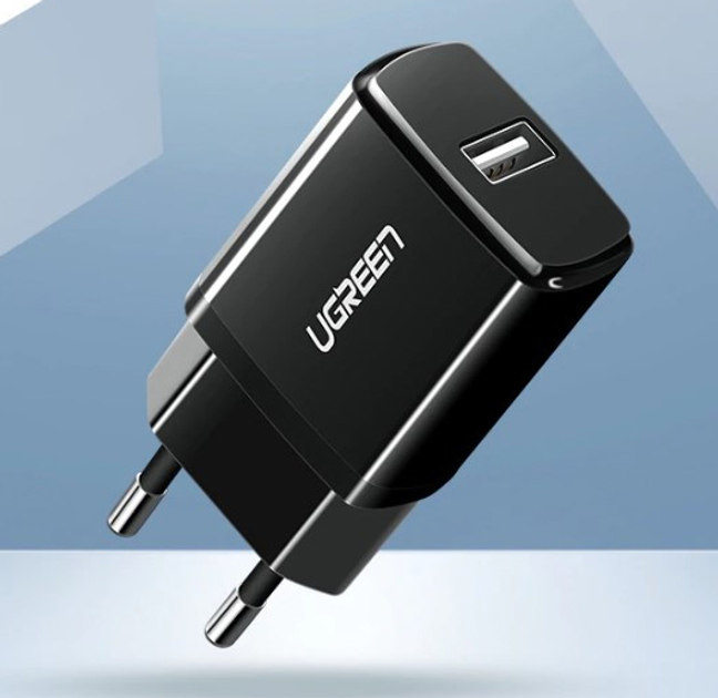 Ładowarka sieciowa Ugreen ED011 USB Wall Charger 2.1A Czarna (6957303854592) - obraz 3