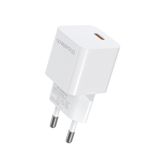 Мережевий зарядний пристрій CHOETECH PD5010-EU-WH 20W USB Type-C - зображення 2