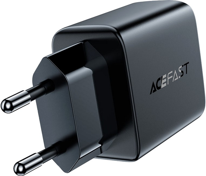 Мережевий зарядний пристрій Acefast A33 QC18W (USB-A+USB-A) Dual Port Charger Black - зображення 2