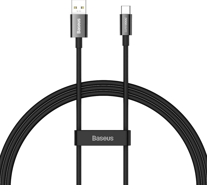 Кабель Baseus Superior Series Fast Charging Data Cable USB to Type-C 65W Supervooc 1 м Black (CAYS000901) - зображення 1