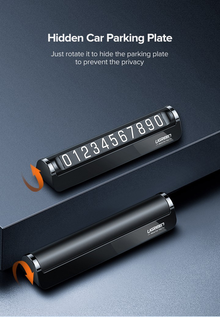 Karta parkingowa Ugreen LP178 Double Number Plate Temporary Parking Card Czarna (UGR-60326) - obraz 4