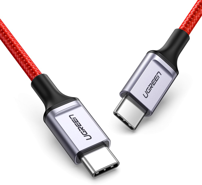 Kabel Ugreen US294 USB Type-C Male to Male Cable Aluminum Nickel Plating 1 m Czerwony (6957303861866) - obraz 2