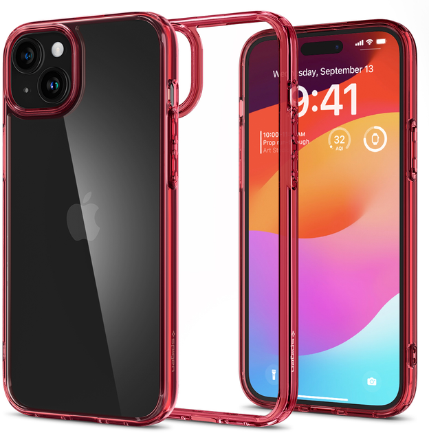 Etui Spigen Ultra Hybrid dla Apple iPhone 15 Plus Red Crystal (ACS06654) - obraz 2