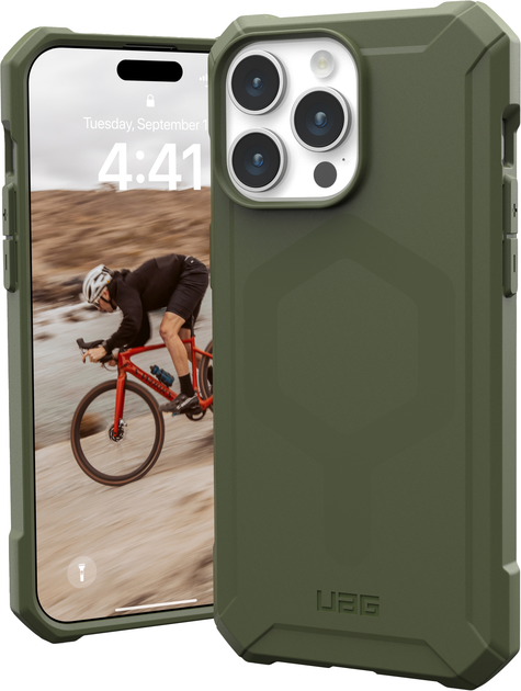 Панель Urban Armor Gear Essential Armor Magsafe для Apple iPhone 15 Pro Max Olive Drab (114296117272) - зображення 1