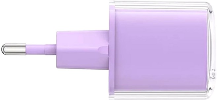 Мережевий зарядний пристрій Acefast A53 Sparkling Series PD30W GaN USB-C Charger Alfalfa Purple - зображення 4