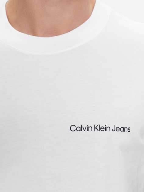 Футболка бавовняна чоловіча Calvin Klein Jeans J30J324671-YAF 2XL Біла (8720109047851) - зображення 4