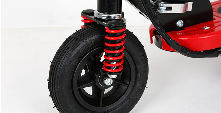 Дитячий електросамокат E-Scooter з сидінням 12-14 км/ч червоний - Фото 4 Дитячий електросамокат E-Scooter з сидінням 12-14 км/ч червоний - изображение 4