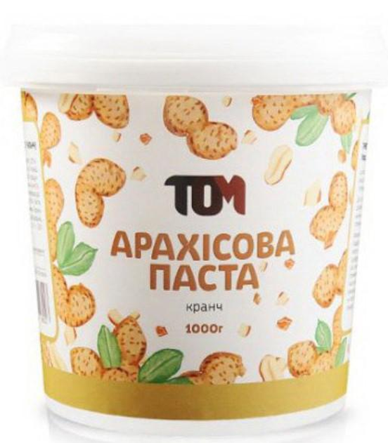 Арахисовая паста TOM 1 кг кранч – купить в Украине - ROZETKA. Цены на ...
