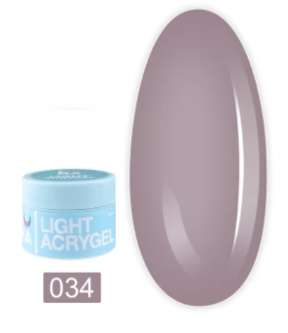 Рідкий гель Luna Light Acrygel №34 30 мл - Фото 1 Рідкий гель Luna Light Acrygel №34 30 мл - зображення 1