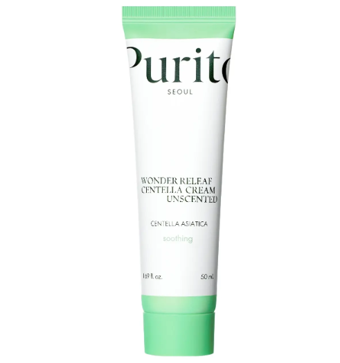 Крем відновлювальний з центелою без олій Purito Seoul Wonder Releaf Centella Cream Unscented 50 мл - Фото 1 Крем відновлювальний з центелою без олій Purito Seoul Wonder Releaf Centella Cream Unscented 50 мл - зображення 1