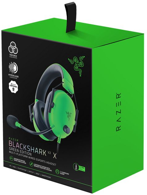 Игровая гарнитура Razer Blackshark V2 X Green (RZ04-03240600-R3M1) - изображение 5