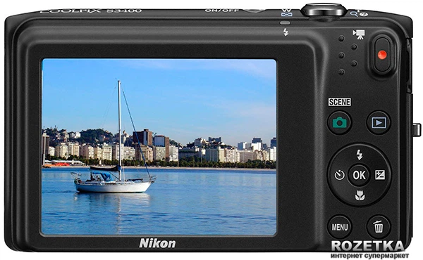 Фотоаппарат Nikon Coolpix S3400 Black (VNA391E1) купить на ROZETKA