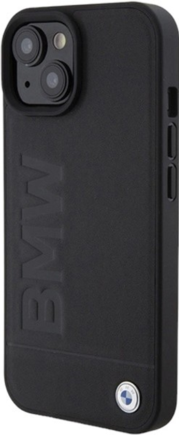 Etui BMW Leather Hot Stamp do iPhone 15 Plus Black (3666339170820) - obraz 2