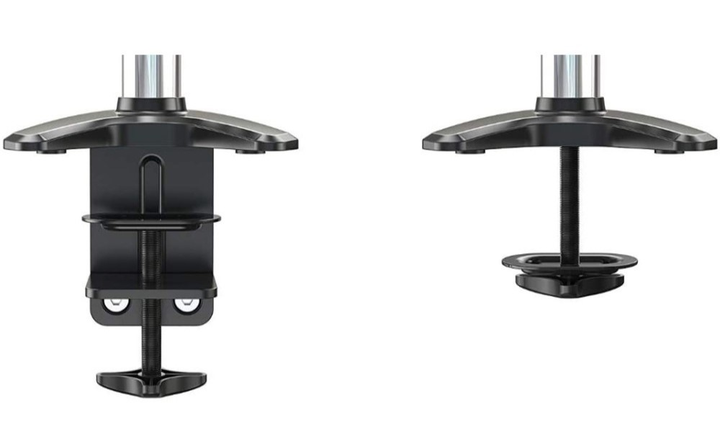 Uchwyt biurkowy Techly z amortyzatorem gazowym do monitorów 15-27 cali 8 kg Silver-Black (8054529022427) - obraz 3
