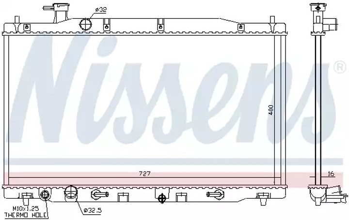 Радіатор охолодження двигуна HONDA CR-V, NISSENS (68139) - зображення 1