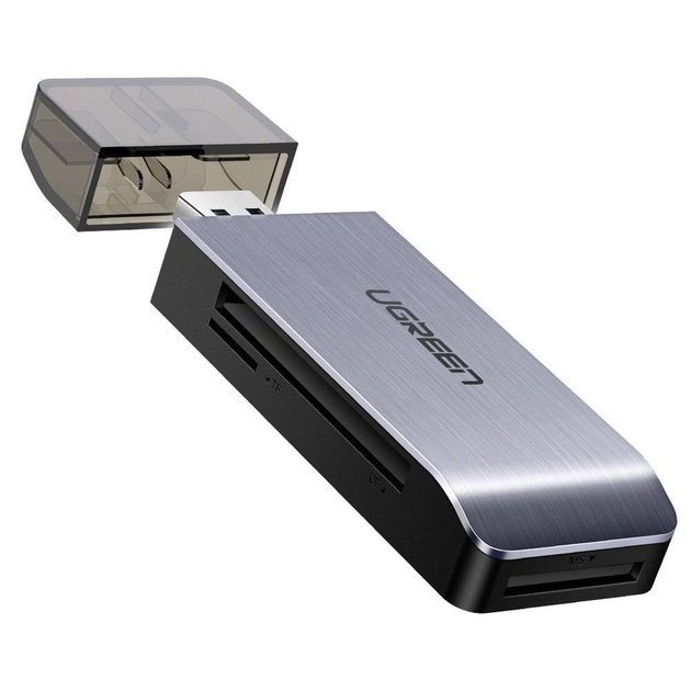 Czytnik kart Ugreen USB 3.0 SD / micro SD / CF / MS Grey (6957303855414) - obraz 3