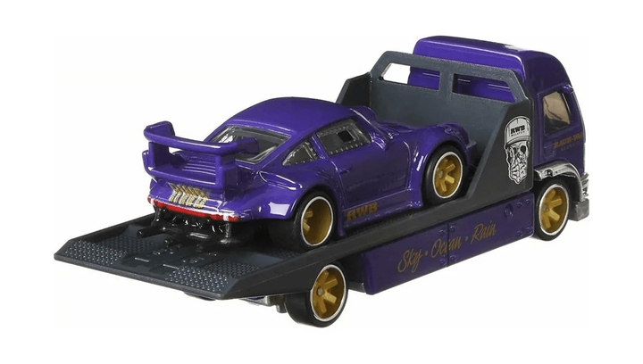 Машинка Premium Hot Wheels 2шт RWB Porsche 930 и Транспортер
