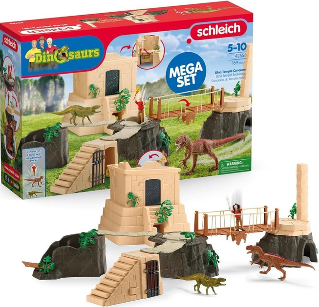 Ігровий набір Schleich Dinosaurs Завоювання храму динозаврів 42656 (4059433716817) - зображення 2