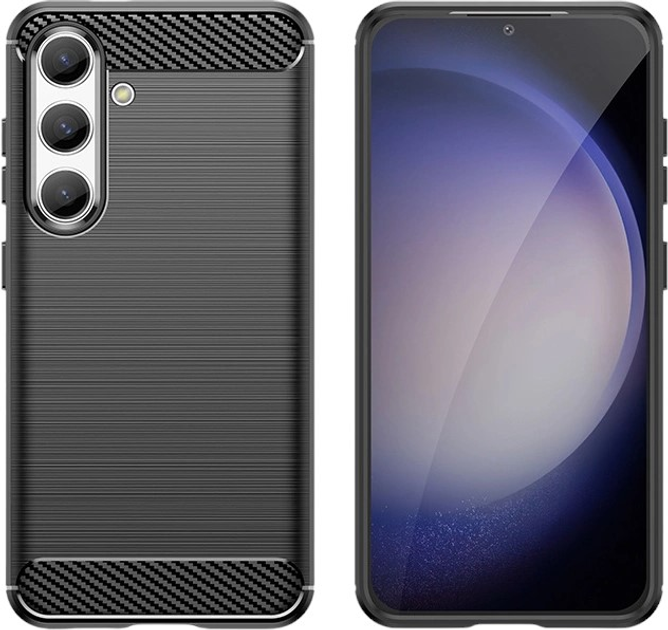 Чохол Hurtel Carbon Case для Samsung Galaxy S24 Black (9145576283752) - зображення 5