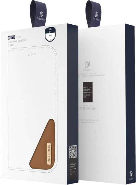 Etui z klapką Dux Ducis Hivo blokadą RFID do Samsung Galaxy S24 Plus Brown (6934913021828) - obraz 3