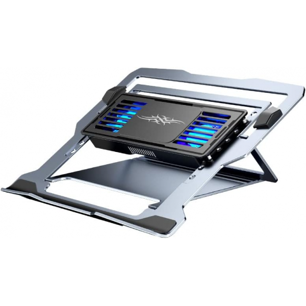 Підставка для ноутбука VHG D20 з охолодженням та підсвічуванням, Laptop Cooling Pad Dark Grey - зображення 2