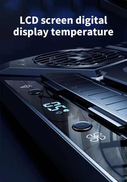 Підставка для ноутбука VHG D12 RGB з охолодженням, Laptop Cooling Pad, Black - изображение 8