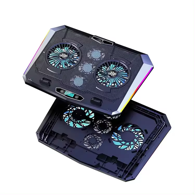 Підставка для ноутбука з охолодженням VHG D10 з RGB-підсвічуванням Laptop Cooling Pad, Black - изображение 2