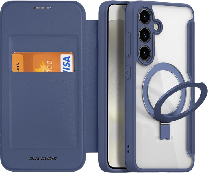 Чохол Dux Ducis Skin X Pro з магнітним кільцем / підставкою для Samsung Galaxy S24 Plus Blue (6934913020661) - зображення 3