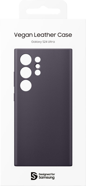 Чохол Samsung Vegan Leather Case GP-FPS928HCAVW для Samsung Galaxy S24 Ultra Dark Purple (6974994161259) - зображення 6