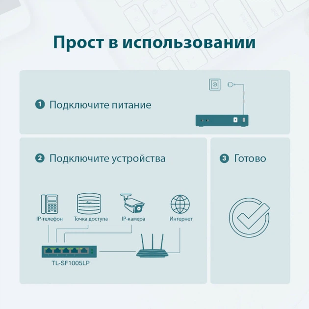 Комутатор TP-Link TL-SF1005LP - Фото 4 Комутатор TP-Link TL-SF1005LP - зображення 4