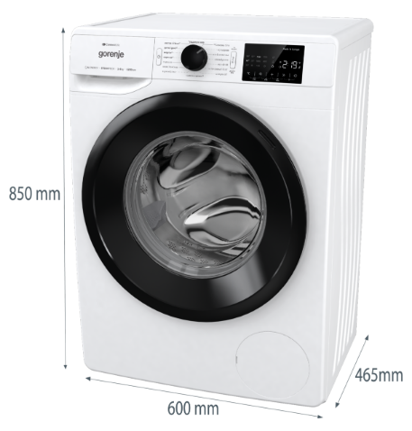 Пральна машина Gorenje WPNEI82SBSWIFI/UA 8 кг фронтальна інверторна А+++ - зображення 4