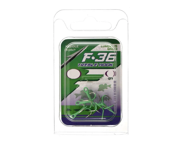 Тройник Flagman F36 Luminous Green №2 / 5шт (F36G-02) - Фото 2 Тройник Flagman F36 Luminous Green №2 / 5шт (F36G-02) - изображение 2