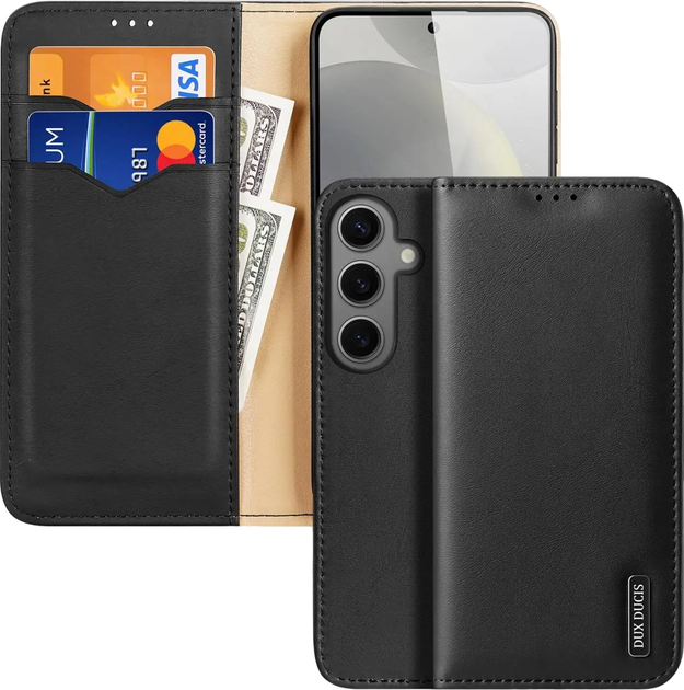 Etui z klapką Dux Ducis Hivo blokadą RFID do Samsung Galaxy S24 Plus Black (6934913021811) - obraz 1