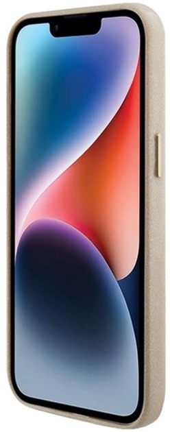 Etui Guess Glitter Glossy Script do iPhone 15 Pro Light Gold (3666339155506) - obraz 5