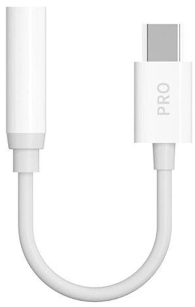 Adapter Dudao mini-Jack 3.5 mm (F) - USB Type-C (M) White (6970379617335) - obraz 2