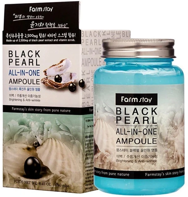 Сироватка для обличчя FarmStay Black Pearl All-In One Ampoule 250 мл (8809469772860) - зображення 2