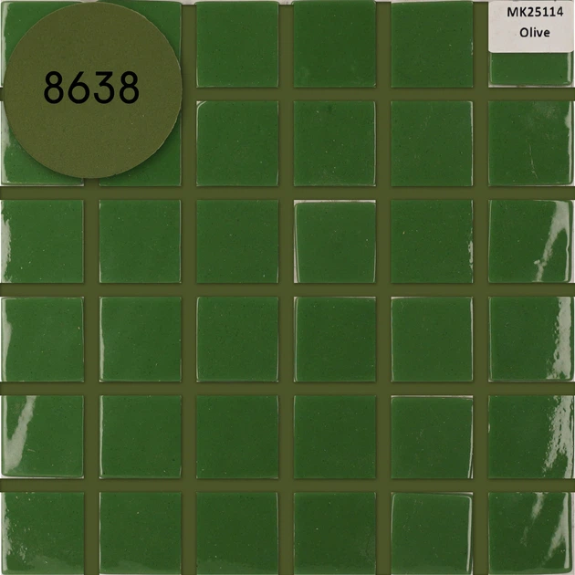 Мозаика АкваМо оливковая MK25114 Olive 31.7х31.7 стеклянная для ванны, душевой,кухни за 1 ШТ - изображение 2