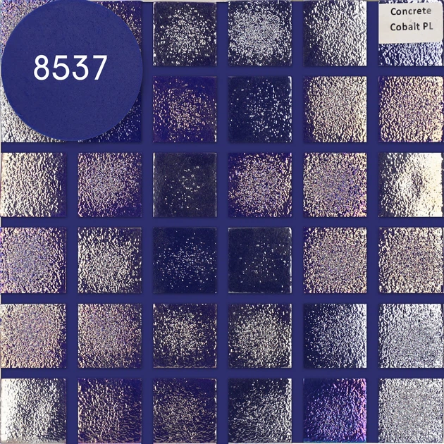 Мозаика АкваМо синяя,перламутровая CONCRETE COBALT PL 31.7х31.7 стеклянная для ванны, душевой,бассейна за 1 ШТ - изображение 3