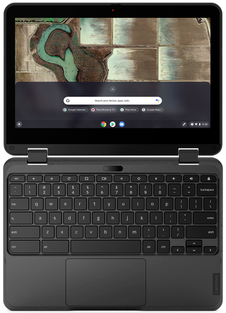 Ноутбук 11.6" Lenovo 500e Chromebook Gen 3 Intel Celeron N5100 RAM 4GB eMMC 32GB 12год батарея Chrome OS (UKR) Б/В - зображення 7