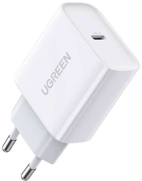 Мережевий зарядний пристрій Ugreen USB-C PD 3.0 QC 4.0 20 W White (6957303804610) - зображення 1