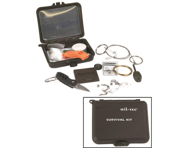 Набор для выживания Mil-Tec в герметичном боксе Survival Kit Box 12 х 10 х 3,5 см (opt-M-T-4462) - изображение 2