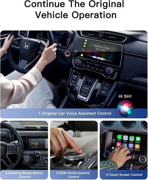 Бездротовий адаптер ESSAGER CarPlay для i-Phone, 5G WiFi , сірий - зображення 3