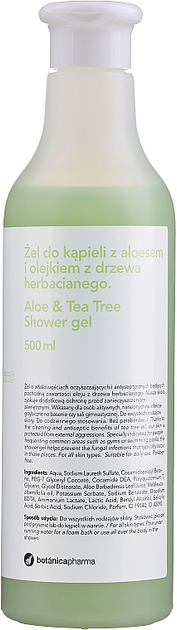 Гель для душу Botanicapharma Tea Tree Aloe Натуральний 500 мл (8435045202058) - зображення 1