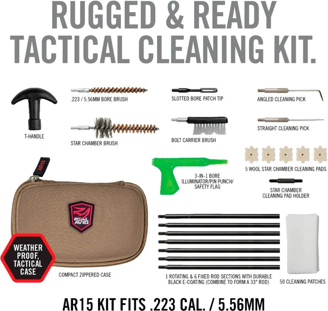 Набір для чищення Real Avid AR-15 Gun Cleaning Kit (5.56 мм) - зображення 2