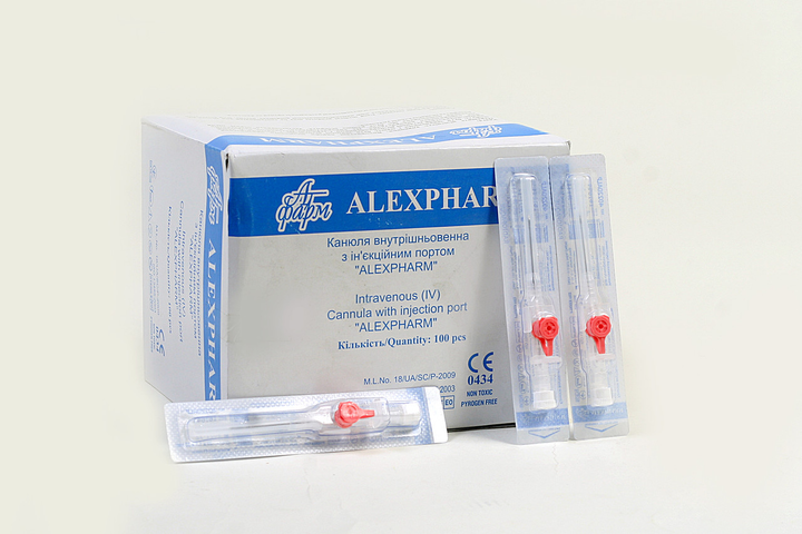 Канюля внутривенная с инъекционным портом Alexpharm 20Gх32 розовая - изображение 2