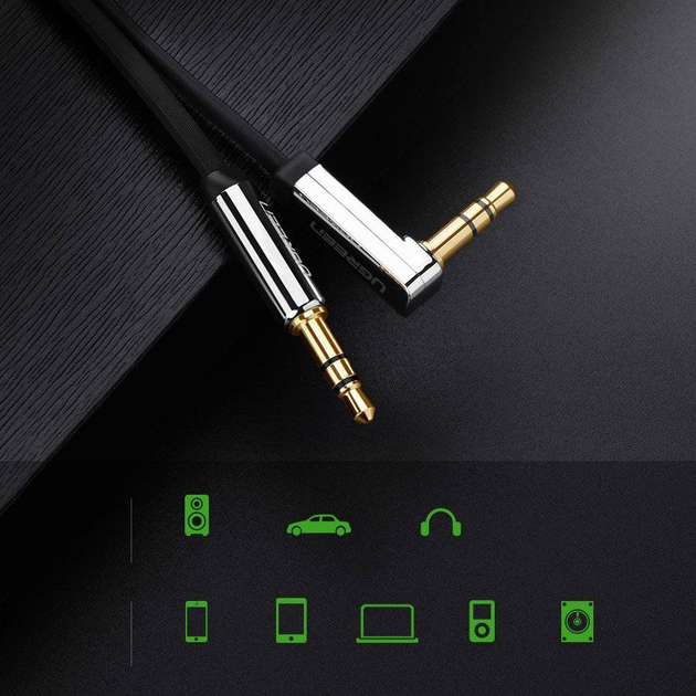 Kabel Ugreen AV119 Cable 3.5 mm Male to 3.5 mm Male 2 m Black (6957303815999) - obraz 8