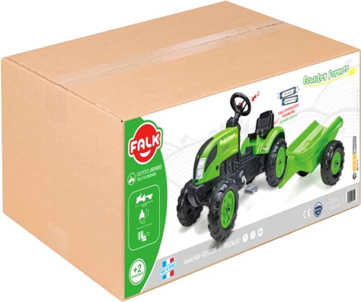 Gokart na pedały Berg Country Farmer z przyczepą Zielony (3016202057121) - obraz 1