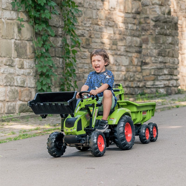 Трактор на педалях Rolly Toys Claas Avec з причепом та рухомим ковшем Зелений (3016202070236) - зображення 11