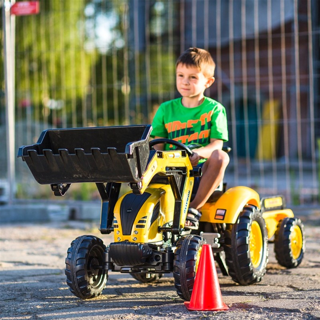 Traktor na pedały Rolly Toys Komatsu z przyczepą i ruchomą łyżką Zielony (3016202086251) - obraz 7
