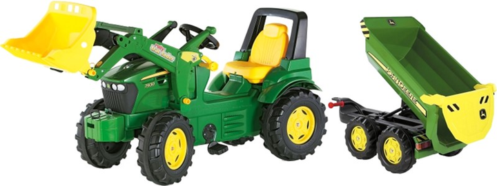 Traktor na pedały Rolly Toys Farmtra John Deere z łyżką Zielony (4006485710027) - obraz 9